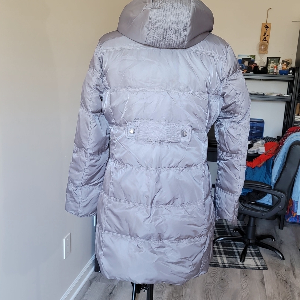 Kenneth Cole REACTION Women's Gray Puffer Down Jacket. Size L - Picture 2 of 6
